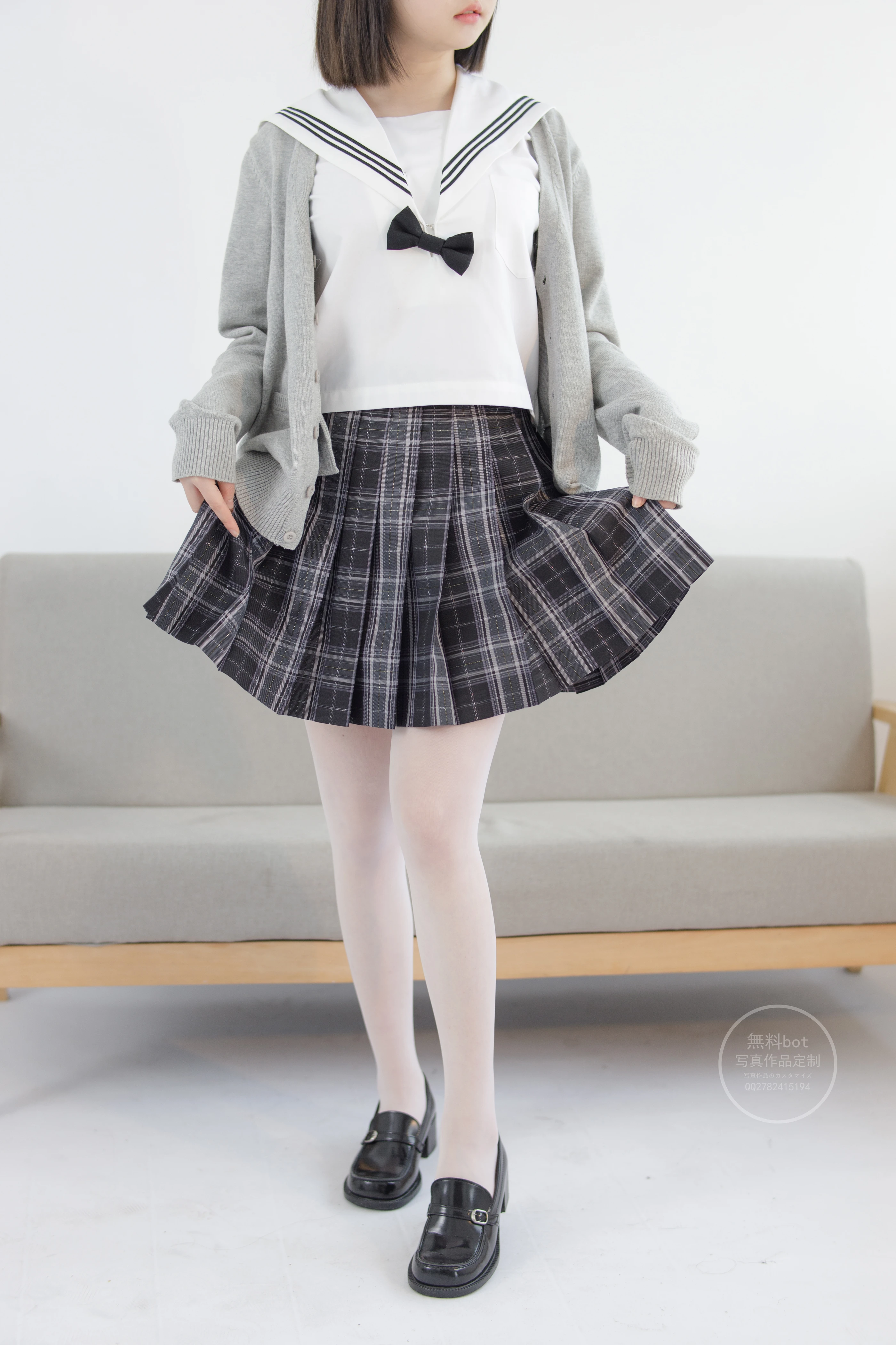 森萝财团 有料 NO.028 匿名 美少女的白丝JK制服 [101P]插图4